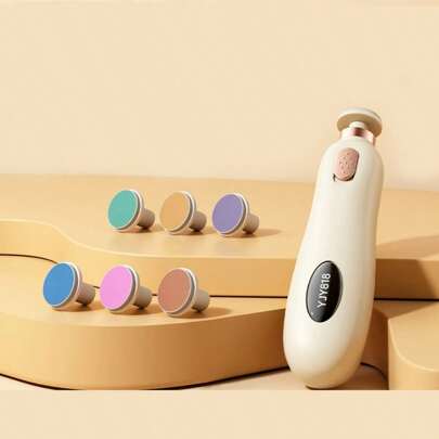 7 Stück tragbare elektrische Baby Nagelknipser, Baby Nagelknipser, für Kinder, 6 Schleifköpfe, leises Design, speziell für Neugeborene entwickelte Nagelknipser.