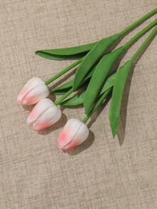 3 包郁金香人造花，适用于家居装饰、客厅和卧室装饰