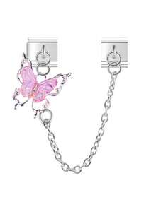 Fashion New Shiny Butterfly Gold Silver Chain Stainless Steel Italian Charm Module Bracelet For Girls DIY Handmade Jewelry