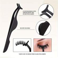 1pc Eyelash Curler + 3pcs Refill Pads, Eyelash Extension Applicator Tool, Eyelash Comb Curler, Eyelash Care Tool