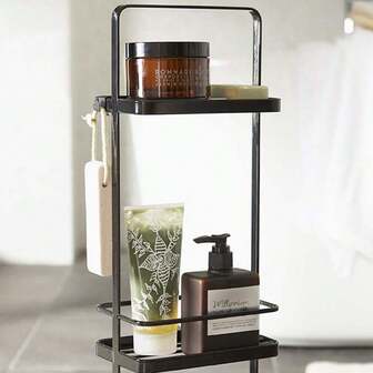 1pc Iron Bathroom/Living Room/Bedroom/Kitchen Floor Standing Storage Rack