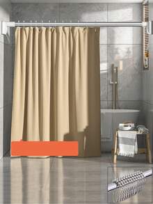 1pc No Drill Telescopic Rod, Suitable For Balcony Clothesline, Shower Curtain Rod, Curtain Rod, Wardrobe Rod, Garment Rod, Door Curtain Rod - Multicolor - View 4