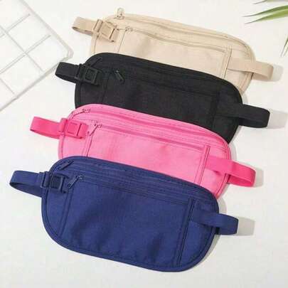 Waterproof RFID Blocking Travel Waist Pack, Unisex - Ultra Slim Hidden Fanny Pack, Can Hold Cash, Passport, Phone And More, Concealed Security Wallet, Suitable For Christmas, Halloween And Other Holidays, Also Can Be Used As Women's Waist Bag, Gym Bag Or Travel Bag