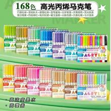 GuangNa 168 Vibrant Colors Acrylic Paint Markers | Bullet Tip (1.2mm) For Sharp Lines | High Coverage & Large Ink Capacity | 14 Sets, 12/Pack - Art, Crafts, Journaling Essential, Gift For Back To School