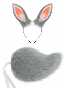 Sexy Rabbit Costume Accessories Set, Cute Plush Cosplay Outfit For Party, Stage Performance, Intimate Prop Set - Multicolor - View 6