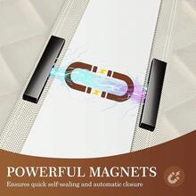 Magnetic Thermal Insulated Curtain 36x82, Curtain Size 38x84, All-Season Draft Stopper With 300D Oxford Fabric & Cotton Fill, Thermal Door Cover Year-Round Use - 淺褐色的 - 查看 3