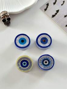 4个/6个恶魔眼迷你发夹，几何形状（圆形、椭圆形），适用于刘海、额头、侧边，女士派对配饰，优雅时尚爪夹，节日必备发饰 - 多色 - 查看 10