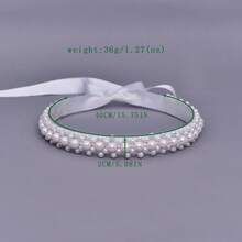 1 Piece   Beach    Vintage    Pearl Wedding  Belt  Bead Bride Sash  Ivory - 米色 - 查看 9