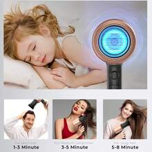 UKLISS Secador de pelo de alta potencia retro, para uso en salón y hogar, secado rápido, aire frío y caliente