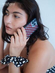 Black And White/Brown/Yellow Polka Dot Phone Case Compatible With Apple 16/15/14/13/Pro/Max/Plus Hard Shell Full Protection Silicone Shockproof Fashion WF - 粉紅色波點 - 查看 6