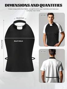 1pc Black Priest Clerical Collar Shirt, Clergy Attire Accessory Fake Collar