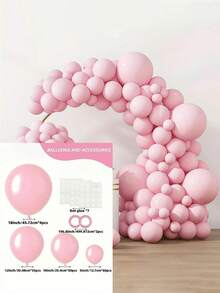 1 套粉色气球（138 个）各种尺寸，马卡龙粉色氢气球，非常适合情人节、生日、婚礼、周年纪念、迎婴派对、花环/拱门派对装饰、圣诞节