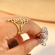 New 18K Stainless Steel Fashion Ring, The Opening Design Can Be Adjusted In Size - 10 - View 3