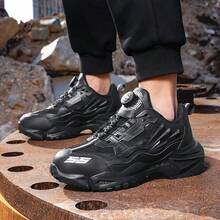 Sapatos Masculinos, Sapatos com Biqueira de Aço, Sapatos Esportivos Outdoor, Sapatos de Caminhada Masculinos, Anti-Esmagamento, Anti-Perfuração, Botas de Trabalho Outdoor, Botas de Trabalho de Construção Industrial Antichoque para Proteção Laboral