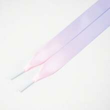 1 Paar mehrfarbige Seidenschnürsenkel, Bonbonfarben-Farbverlauf, vielseitig einsetzbare Schnürsenkel