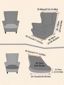 1pc Thickened Elastic Waterproof & Dustproof Tiger Paw Pattern Sofa Cover, Durable & Easy To Clean, Single Seat, High Back, American Style Tiger Chair Slipcover - Dark Grey - View 2