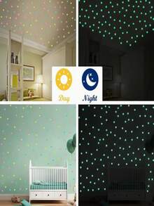 [Christmas Decoration]Luminous Stars Wall Stickers, Luminous Fluorescent, Bright Glowing Plastic Self-Adhesive Stickers, Home Art Decoration, Suitable For Home, Ceiling, Bedroom Wall Decoration Home Decor Room Decor