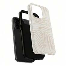 Una elegante funda para teléfono que no incluye cordón ni soporte. Funda para teléfono con estampado de cebra beige - Duradera, anti-caídas, impermeable, acabado brillante, elegante funda resistente abstracta para. - Multicolor 3 - Ver 7