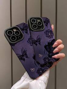 1 件时尚复古花卉竖条纹高端仿皮防震防指纹手机壳适用于苹果和型号 - 彩色 - 查看 5