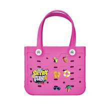 CSjihua Women's Beach Bag, EVA Beach Rubber Tote - Durable, Lightweight, Fade-Resistant, Suitable For The Beach, Pool, Boat, Shopping, Sports, Easy To Clean, Sturdy And Durable, Beach Accessory | Colorful Beach Bag | Lightweight Bag - 彩色 - 查看 21