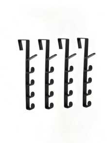 1pc/2pcs Multi-Function 5 Hooks Over The Door Hanger