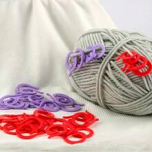 18/36/72/108 件随机颜色金属针迹标记螺旋形钩针标记环多色钩针锁定标记用于针织和钩编（多色） - 彩色 - 查看 9