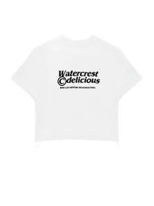 Women's Casual Basic Simple Letter Print Round Neck Short Sleeve T-Shirt White Summer - White - View 4