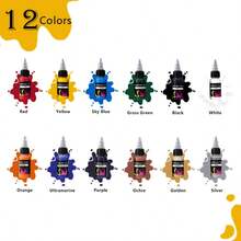 33色丙烯颜料套装，含3瓶稀释剂和喷枪，适合艺术家、初学者、学生和DIY项目，每瓶20毫升/0.68液盎司。