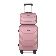 YOUGGELI 2 Piece Luggage Set – Carry On Spinner Suitcases With Cup Holder, USB Port & Phone Holder, Lightweight Hardshell Travel Luggage For Business, Vacation & Weekend Trips - 玫瑰金 - 查看 9