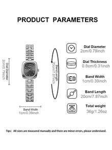 LIANDU LIANDU 女士时尚创意多功能石英表，适合日常佩戴，生日礼物，返校季，感恩节，浪漫场合，完美礼物之选 - 銀色 - 查看 8