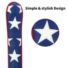 Vibrant Star Directional Alignment Stick Cover - Protective Golf Club Head Protector For Enthusiasts & Daily Practice Players | Perfect For On-Course & Training Sessions - Blue - View 4
