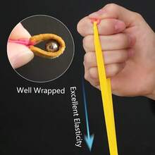 6pcs/10pcs Hunting Slingshot Rubber Band 0.75mm Flat Latex Slingshot Elastic Material, Random Color - Yellow - View 6
