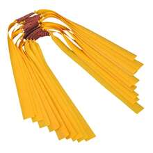 6pcs/10pcs Hunting Slingshot Rubber Band 0.75mm Flat Latex Slingshot Elastic Material, Random Color - Yellow - View 4