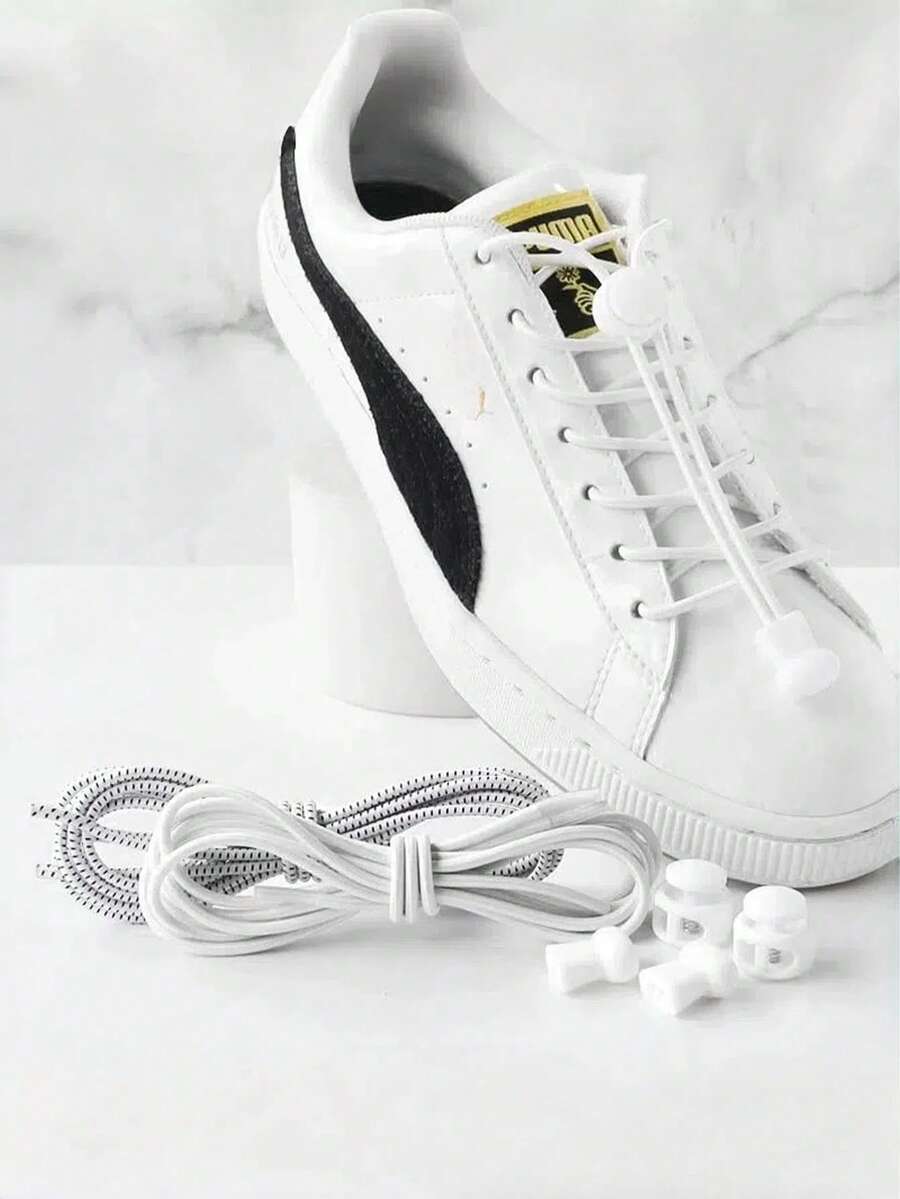 A Pair Of Round, No Knots, Mushroom Spring Buckle Style, Tight Laces, Including Luminous Style Laces, High Elastic Laces, Not Easy To Break. They Are Suitable For Sneaker, Basketball Shoes And Casual Shoes, Convenient And Comfortable To Wear