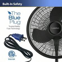 Buy One Get One Free (Small Gift) For Randomly Selected Customers Lasko S16500 47-Inch Pedestal Fan: 16-Inch Blades For Strong Airflow + 3 Speed Adjustments, Adjustable Height For Different Scenarios, Sleek Black Appearance, New Quality For Worry-Free Use