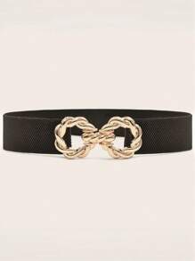 1 件女士休闲/商务弹性腰带，修身款，百搭，适合连衣裙、裙子、羽绒服夏季、秋季、万圣节