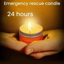 1pc/2pcs/4pcs/6pcs Outdoor Camping Survival Emergency Candles, 24-Hour Burn Time, Smokeless, Vegetable Soy Wax, Suitable For Power Outage, Camping, Earthquake, Disaster Relief, Birthday Party - Multicolor - View 2