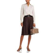 French Connection Satin Pinstripe Blouse |  | Women Outdoor Shirts - 瓷白色/黑色 - 查看 2