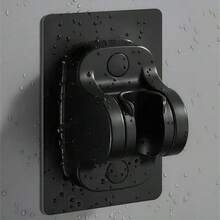 1pc Removable Adjustable Shower Head Holder, Bathroom Drill-Free Shower Rack, Wall-Mounted Shower Bracket, Universal Shower Head Base, Bathroom Accessories