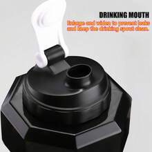 1个550/1500/2200毫升黑色注水/注沙可调节重量哑铃健身水壶，多功能便携式手臂训练工具，塑料哑铃家用健身房双用途手臂肌肉训练健身器材。