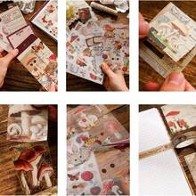 Scrapbooking Supplies Kit, Vintage Mushroom Aesthetic Scrapbook Kit For Bullet Junk Journal, ,A6 Grid Notebook Aesthetic Scrapbook Kit For Junk Journal, Birthday Craft Gift