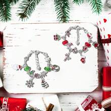 2025年女士24天圣诞节倒计时手链，包含22个魔法咒语，2条成人DIY珠宝制作手链，圣诞节假日倒计时礼物 - 彩色 - 查看 3