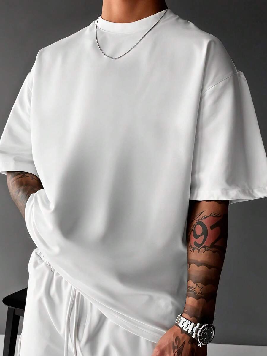 Shirt Premium T-Shirt Yarn 30.1 Basic Unisex Premium - 白色 - 查看 1