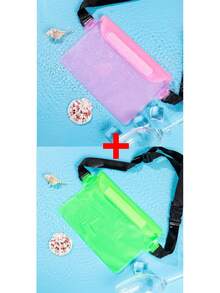 1/2 件 PVC 防水腰包沙滩包,大容量防水手机袋,夏季户外运动防水包,三重密封防水腰包斜挎包防水袋,户外运动沙滩手机保护袋 - 彩色 - 查看 27