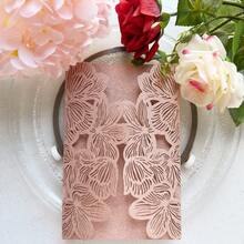 10 张/包镂空花邀请卡，适用于婚礼、订婚、生日派对和其他节日庆祝邀请、贺卡装饰