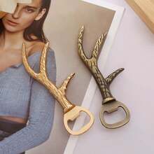 1pc Deer Antler Bottle Opener, Creative Barware, Home Beer Bottle Opener, Cocktail Wine Opener