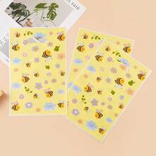 30/50pcs Floral Bee Gift Bags, Birthday Party Favor Bags, Birthday Party Decorations, Snack & Candy Packaging Bags, Gift Wrapping Supplies, Tote Bags, Storage Pouches