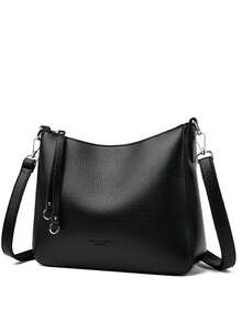 女士品牌单肩包 真皮斜挎包 女士便携黑色大容量包 柔软单肩包 2026 - 黑色 - 查看 5