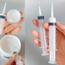 2pcs Transparent Plastic Precision Needle Dropper Bottles, Suitable For Cosmetics, Shampoo, Perfume, Lotion And Cream Samples - Odorless, Refillable Travel Size Dispenser Bottles With White Caps, Liquid Extractor | Transparent Design | Plastic Material - Multicolor - View 1