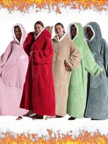 3/1 pièce Couverture à capuche en peluche moelleuse réversible - Jeté surdimensionné unisexe avec grande poche, gris clair, lavage à la main uniquement, cadeau parfait pour maman, pull mignon, chaleur hivernale, design de fruits ludique, tissu confortable, confort hivernal, flanelle douce et confortable, très adapté pour les cadeaux de Noël et les cadeaux d'anniversaire pour la famille et les amis